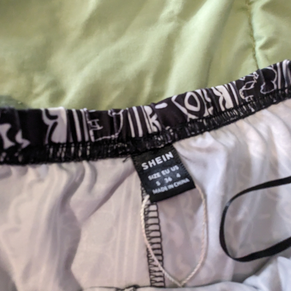 Shein Black and White Patterned Skirt